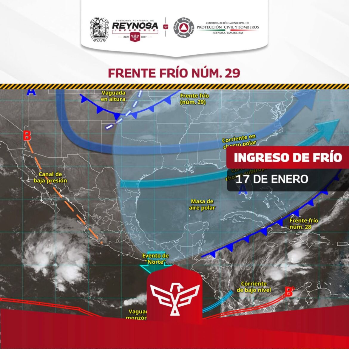 Tendrá Reynosa muy bajas temperaturas los días sábado y domingo.