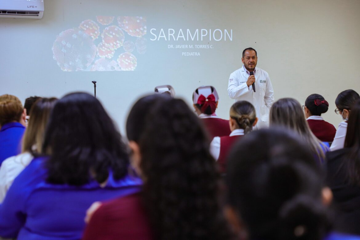 Ofrecen CETUM y Secretaría de Salud capacitación sobre sarampión.